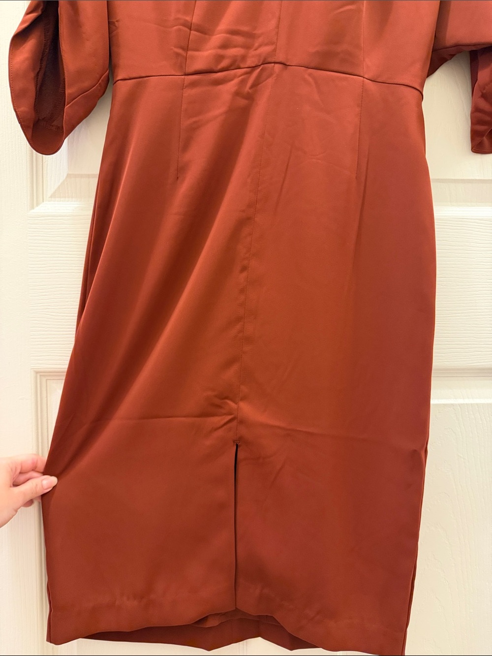 Banana Republic Rust V-Neck Midi Dress - Picture 6 of 6